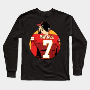 Harrison Butker comic style Long Sleeve T-Shirt